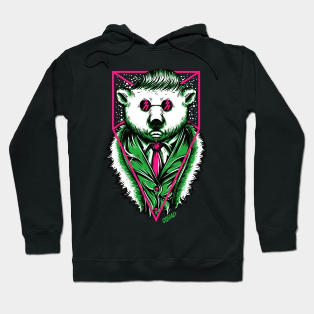 Squad Goals, Bear, Wildlife, snowboarding, snow holiday Hoodie by Style Conscious